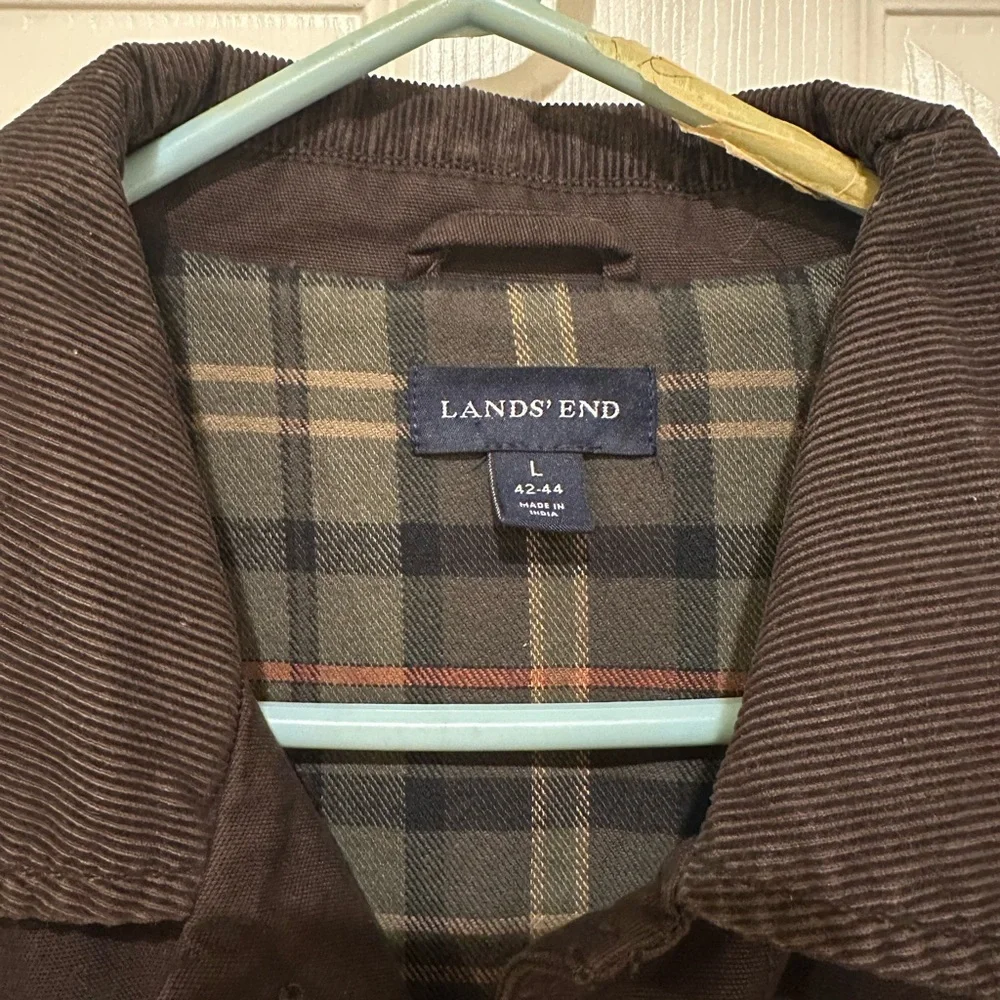 Men’s Brown Lands’ End Jacket - Picture 4 of 4